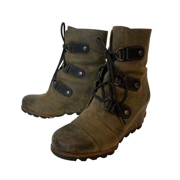 Sorel Shoes - Sorel Winter Boots Joan of Arctic Wedge Leather Size 8.5